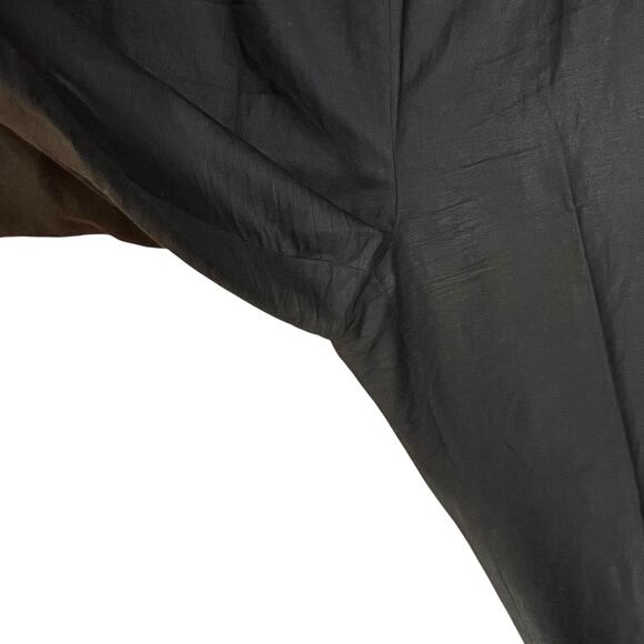 Yves Cossette DEPECHE Mode Vintage Womens  Black Linen Rayon Blend Pants‎ 14 - Picture 2 of 7